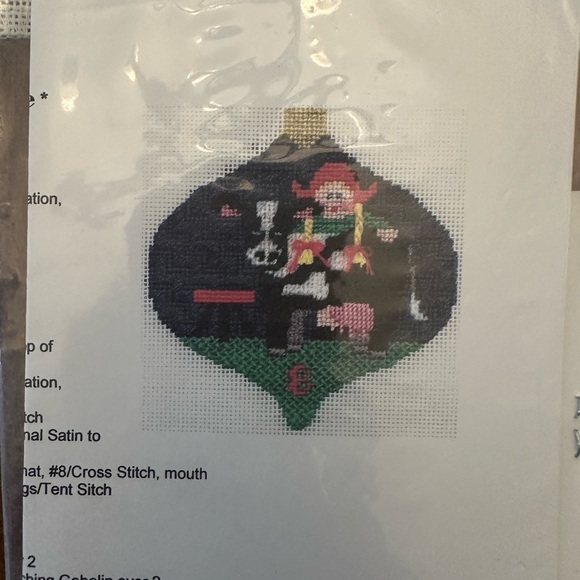 12 days of Christmas hand painted needlepoint canvas - Picture 4 of 7